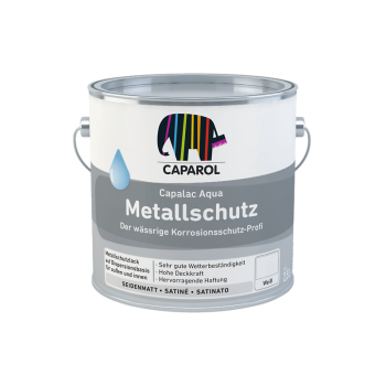 Емаль водорозчинна для металу Caparol "Capalac Aqua Metallschutz BW" Біла, 9,6 л.